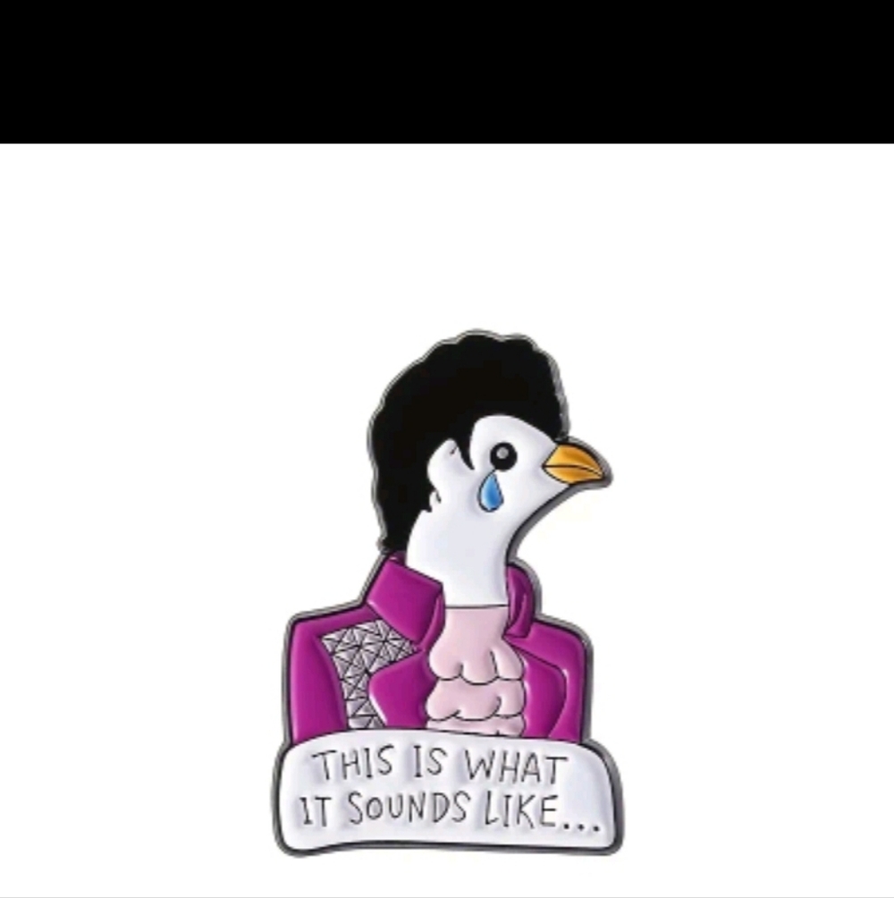 Novelty Dove Enamel Pin - Purple Jacket